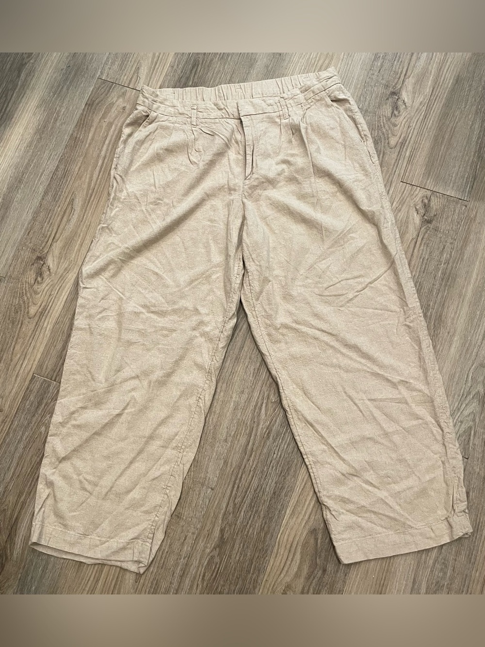 a new day Wide-Leg Beige high waisted long sz 17